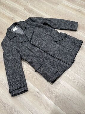 WRK Herringbone Double Breasted Wool Blend Jacket XL Designer